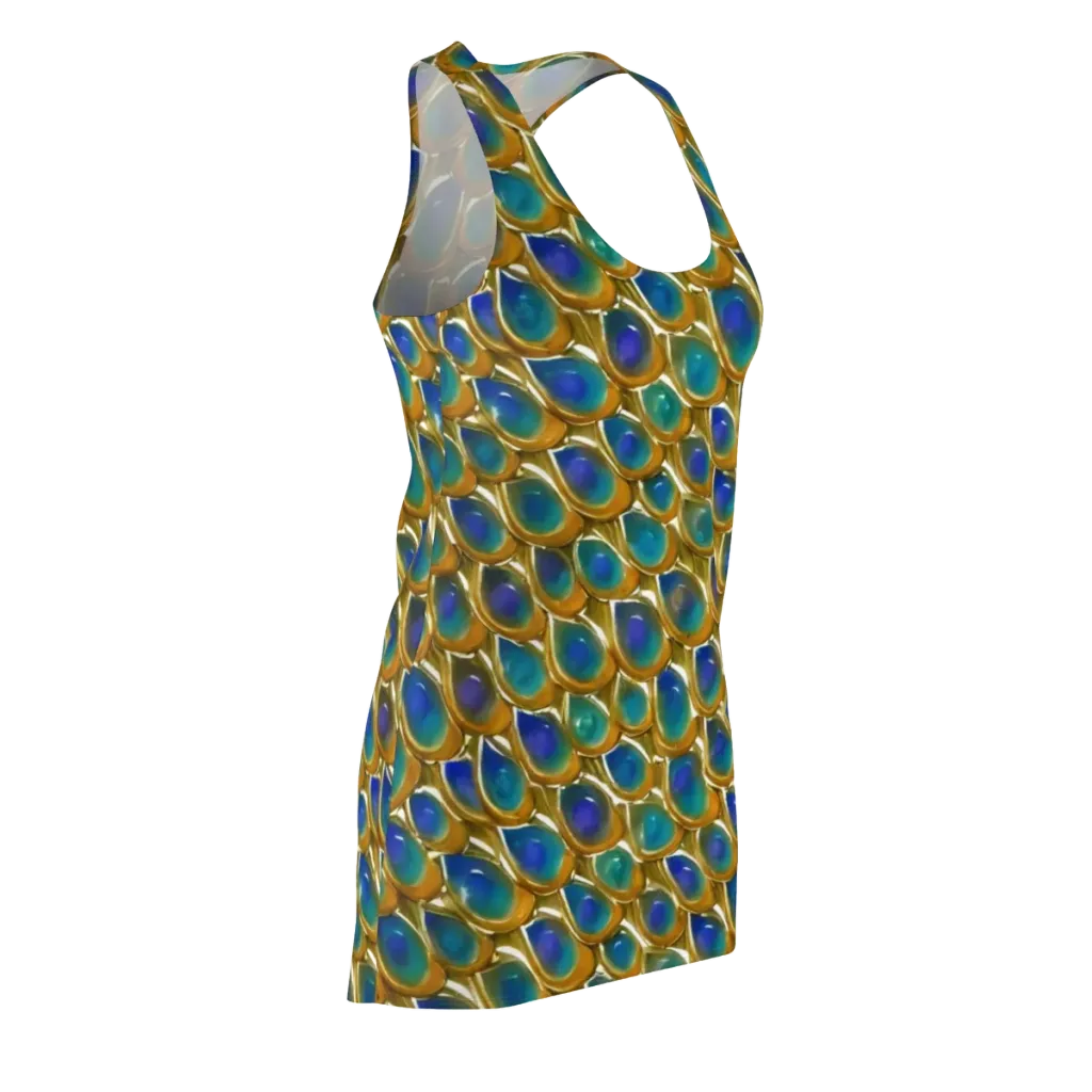 Peacock Voltage on Racerback Dress — Front Side