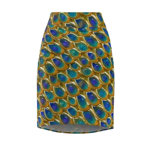 Peacock Voltage on a Pencil Skirt