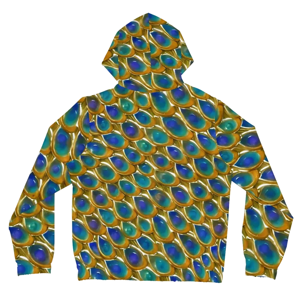 Peacock Voltage on Women's Full-Zip Hoodie — Back