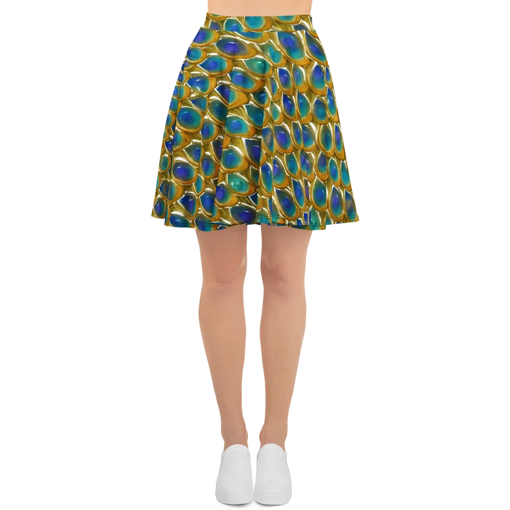 Peacock Voltage on Skater Skirt — Front