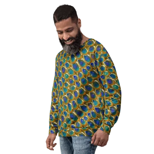 Peacock Voltage on a Sweatshirt