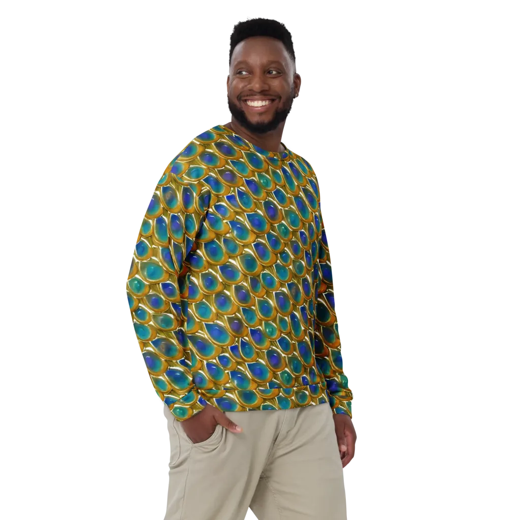 Peacock Voltage on Sweatshirt — Front