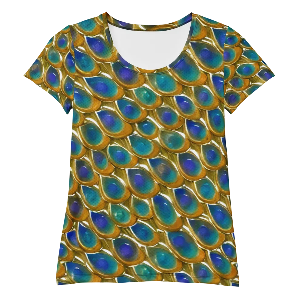 Peacock Voltage on Women's Athletic T-Shirt — Front