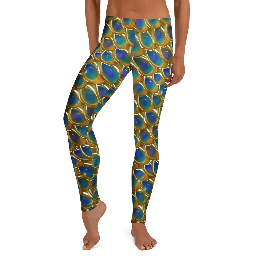 Peacock Voltage on Leggings — Front