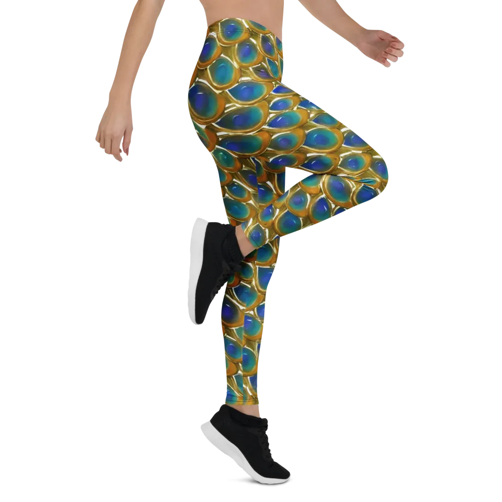 Peacock Voltage on Leggings — Right