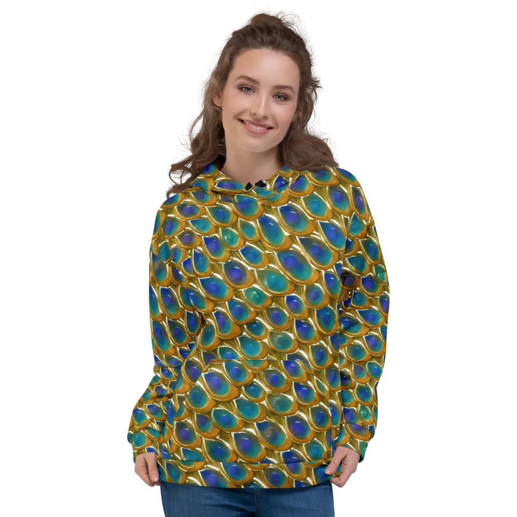Peacock Voltage on Hoodie — Front