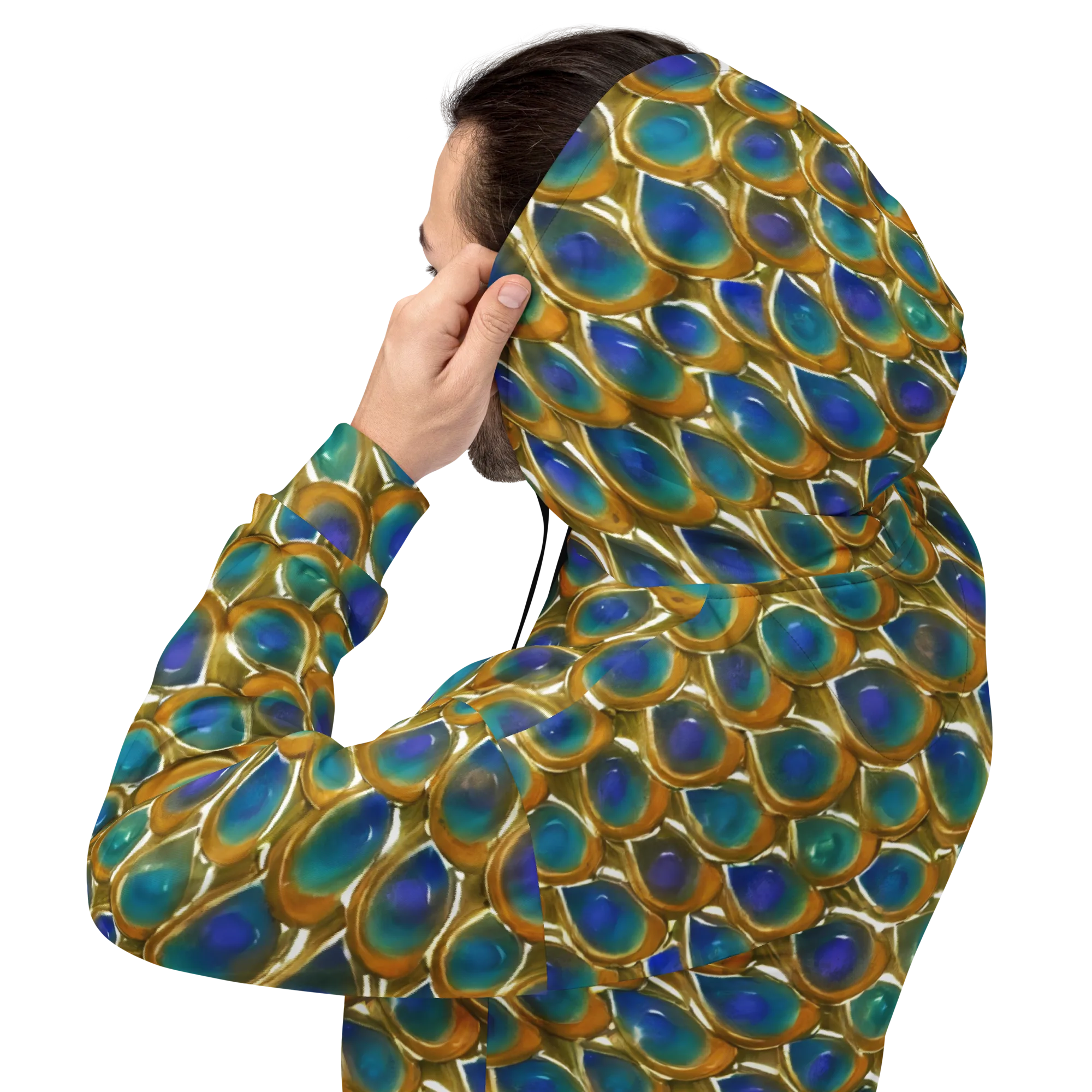 Peacock Voltage on Hoodie — Back