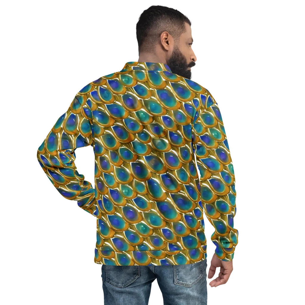 Peacock Voltage on Bomber Jacket — Back