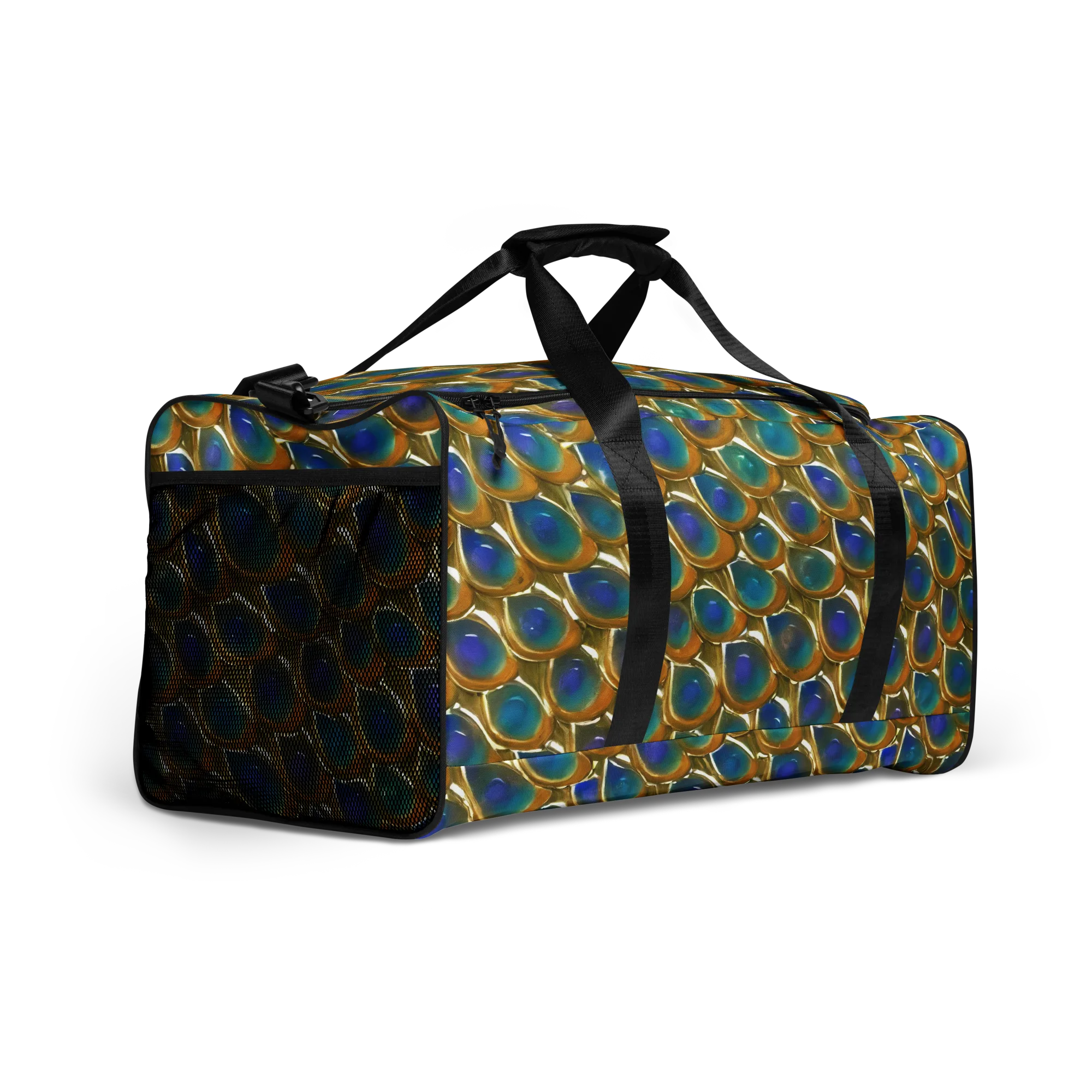 Peacock Voltage on Duffle Bag — Right Front