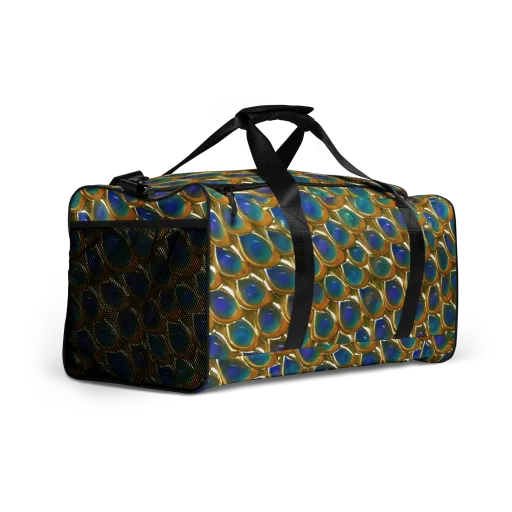 Peacock Voltage on a Duffle Bag