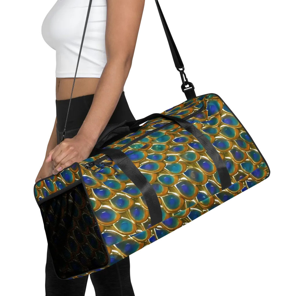 Peacock Voltage on Duffle Bag — Front