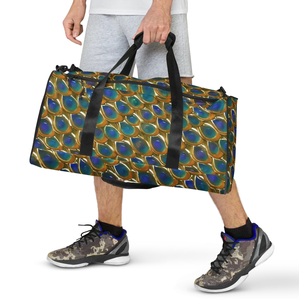 Peacock Voltage on Duffle Bag — Front