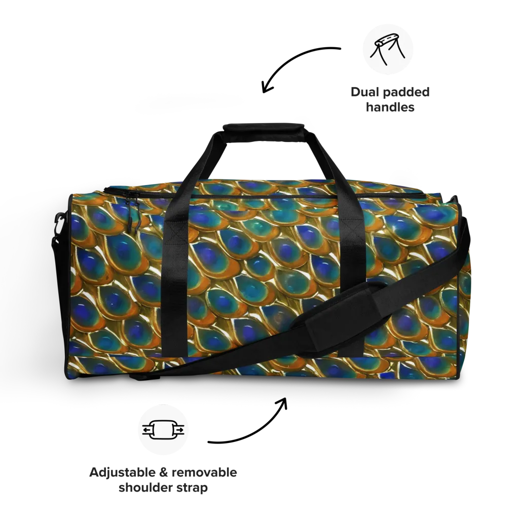 Peacock Voltage on Duffle Bag — Front