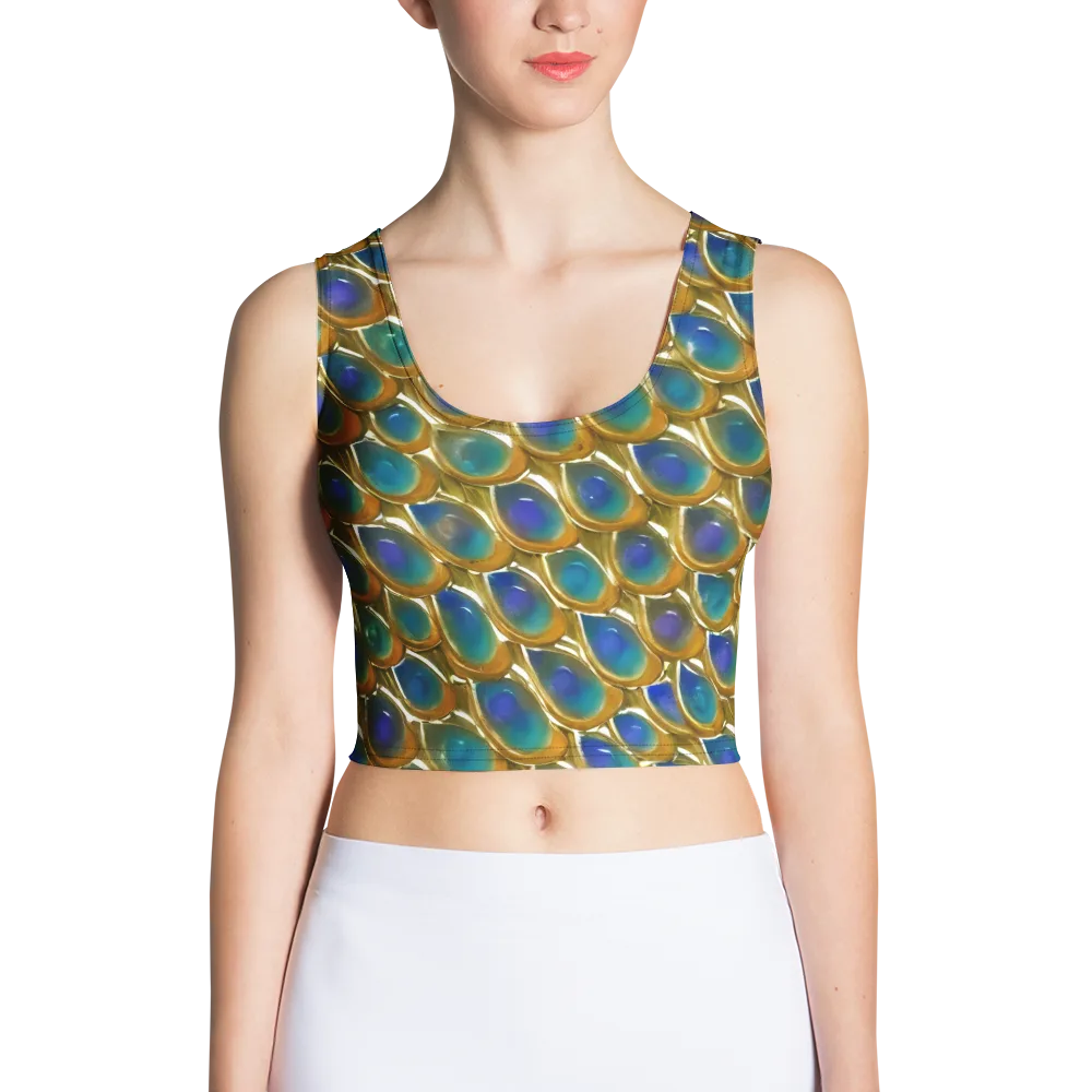 Peacock Voltage on Crop Top — Front