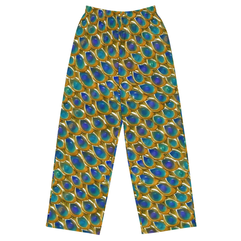 Peacock Voltage on Wide-Leg Pants — Front