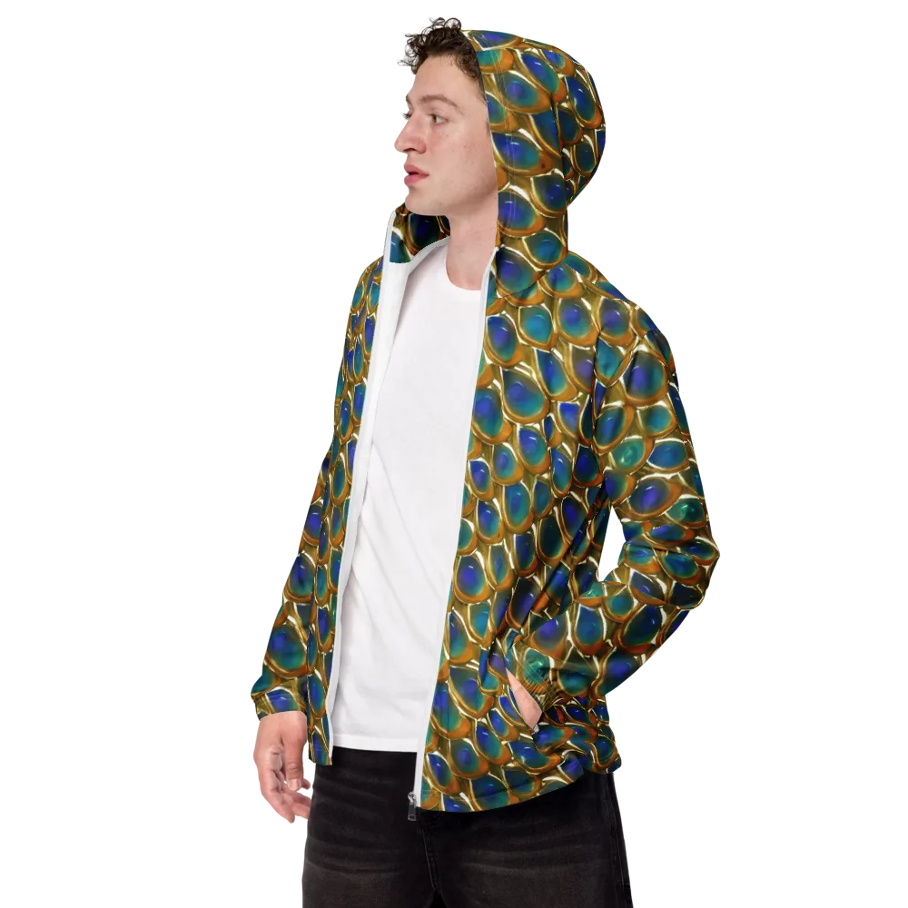 Peacock Voltage on Men's Windbreaker — Left Front