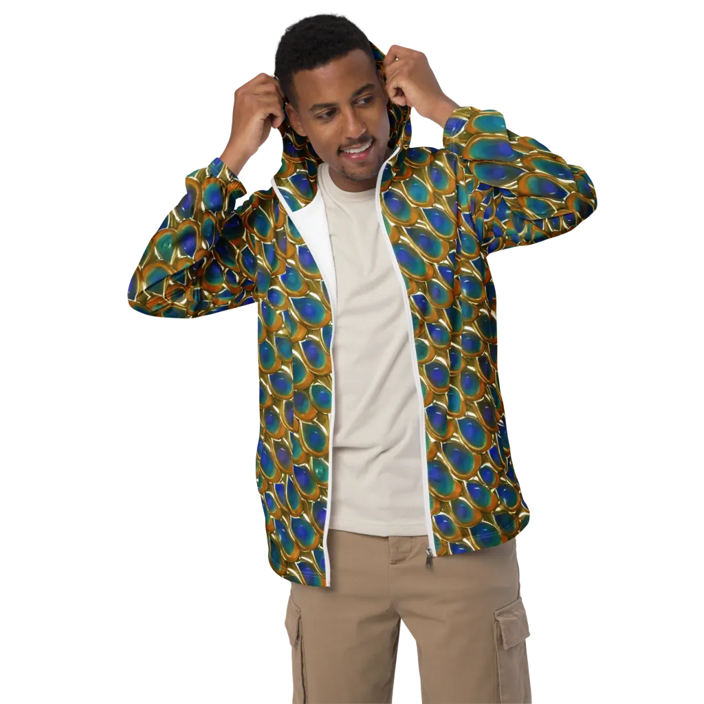 Peacock Voltage on Men's Windbreaker — Front