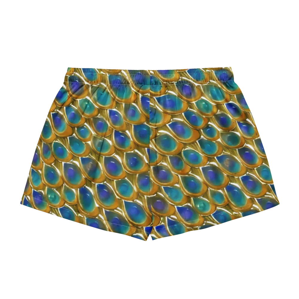 Peacock Voltage on Women's Pajama Shorts — Back