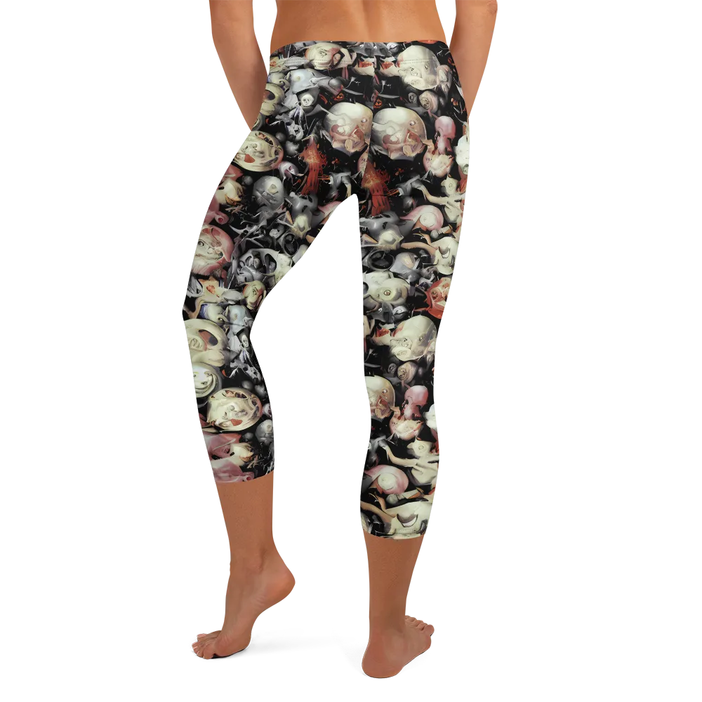 Nocturnal Oddities on Capri Leggings — Back