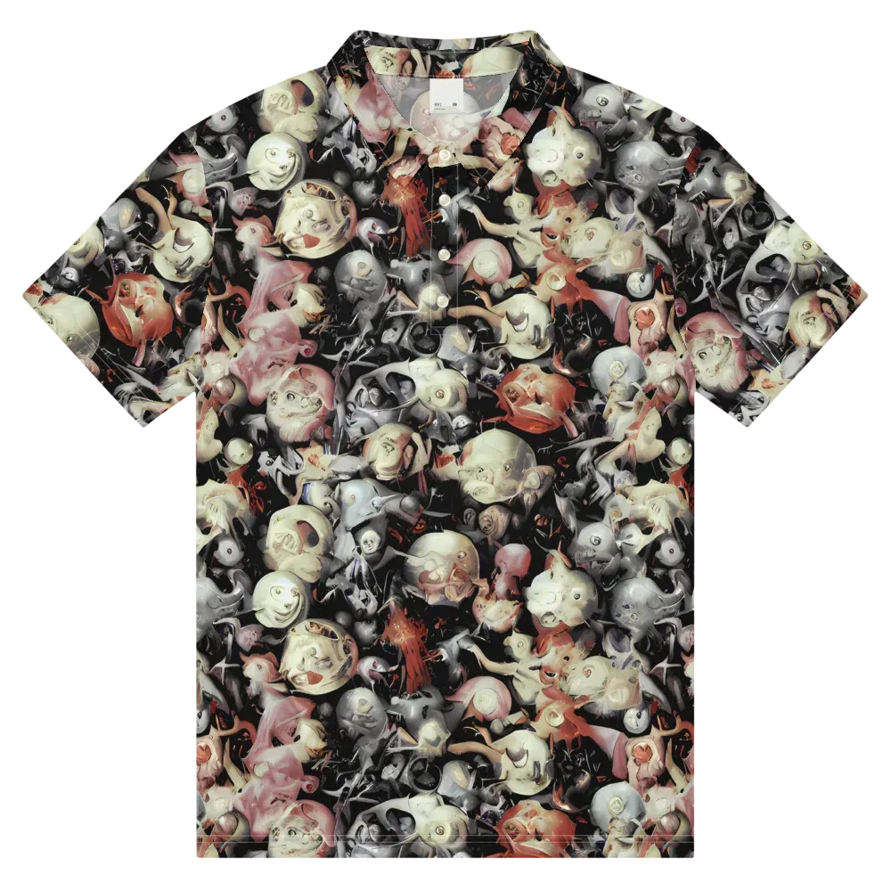 Nocturnal Oddities on Men's Slim Fit Polo Shirt — Front