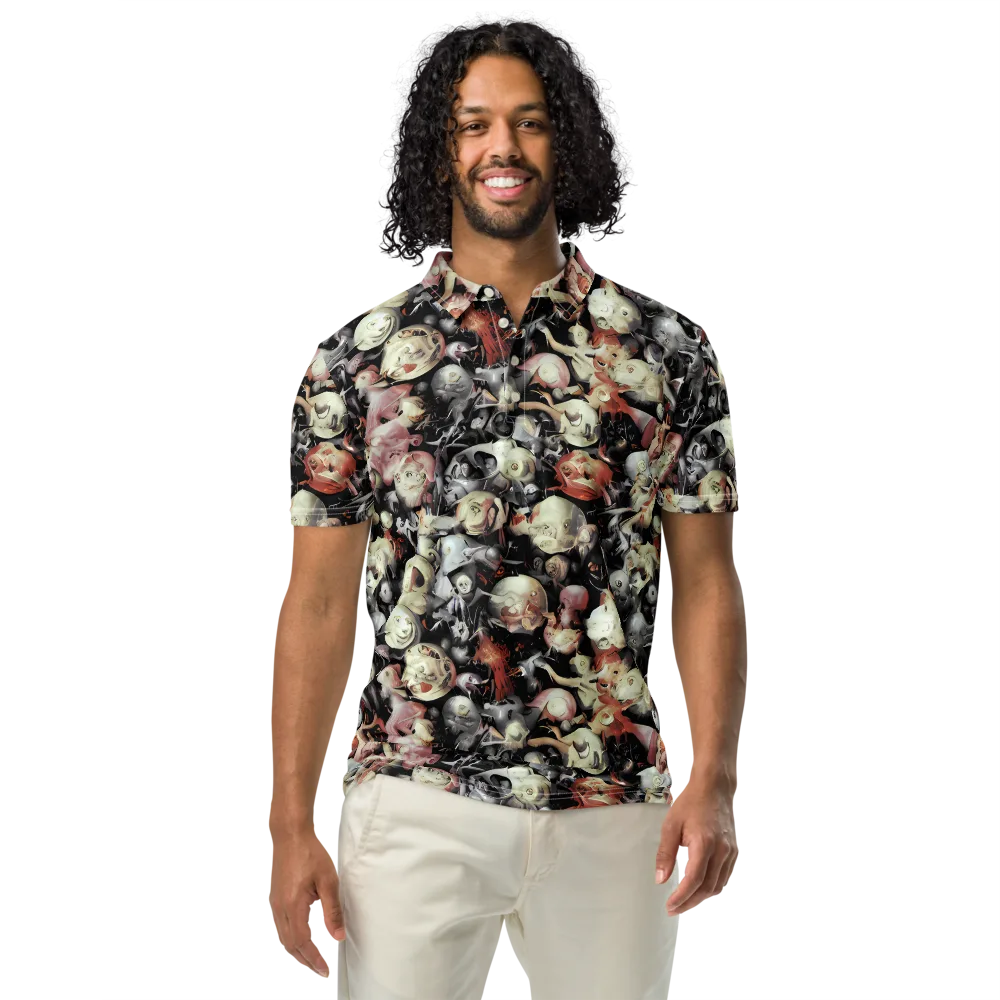 Nocturnal Oddities on Men's Slim Fit Polo Shirt — Front