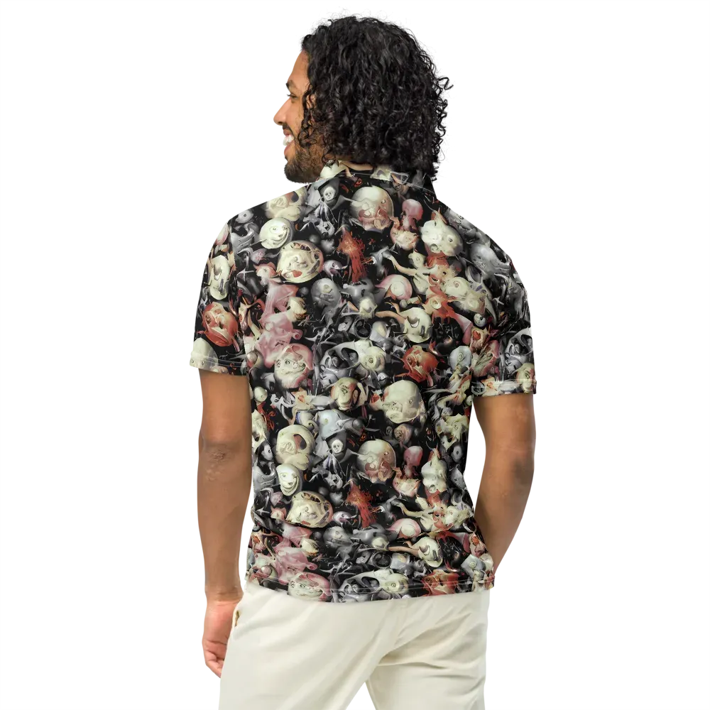 Nocturnal Oddities on Men's Slim Fit Polo Shirt — Back