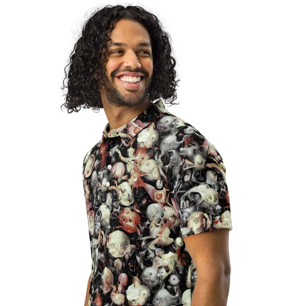 Nocturnal Oddities on Men's Slim Fit Polo Shirt — Left Front