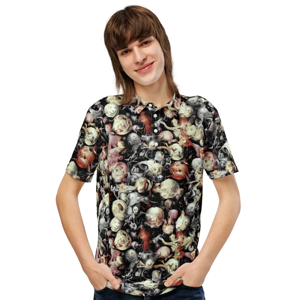Nocturnal Oddities on Men's Slim Fit Polo Shirt — Front
