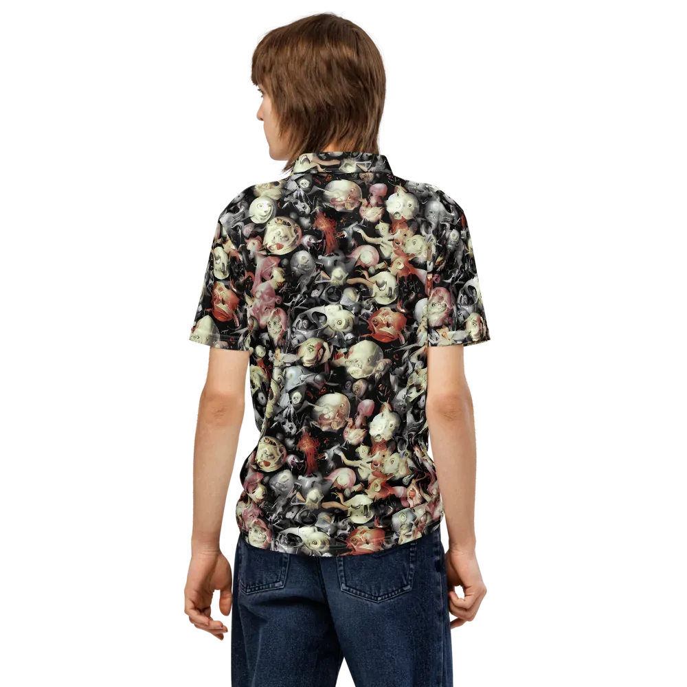 Nocturnal Oddities on Men's Slim Fit Polo Shirt — Back