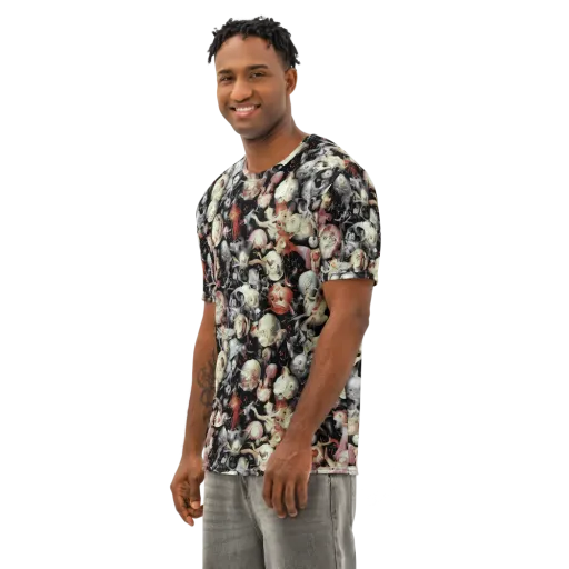Nocturnal Oddities on a Men's Cotton Crew Neck T-Shirt