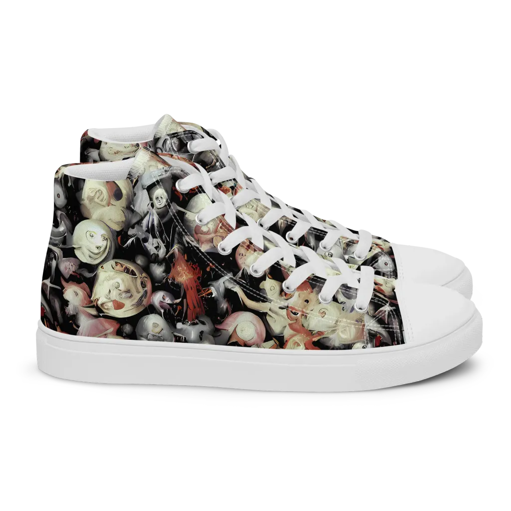 Nocturnal Oddities on Women's High Top Canvas Shoes — Right