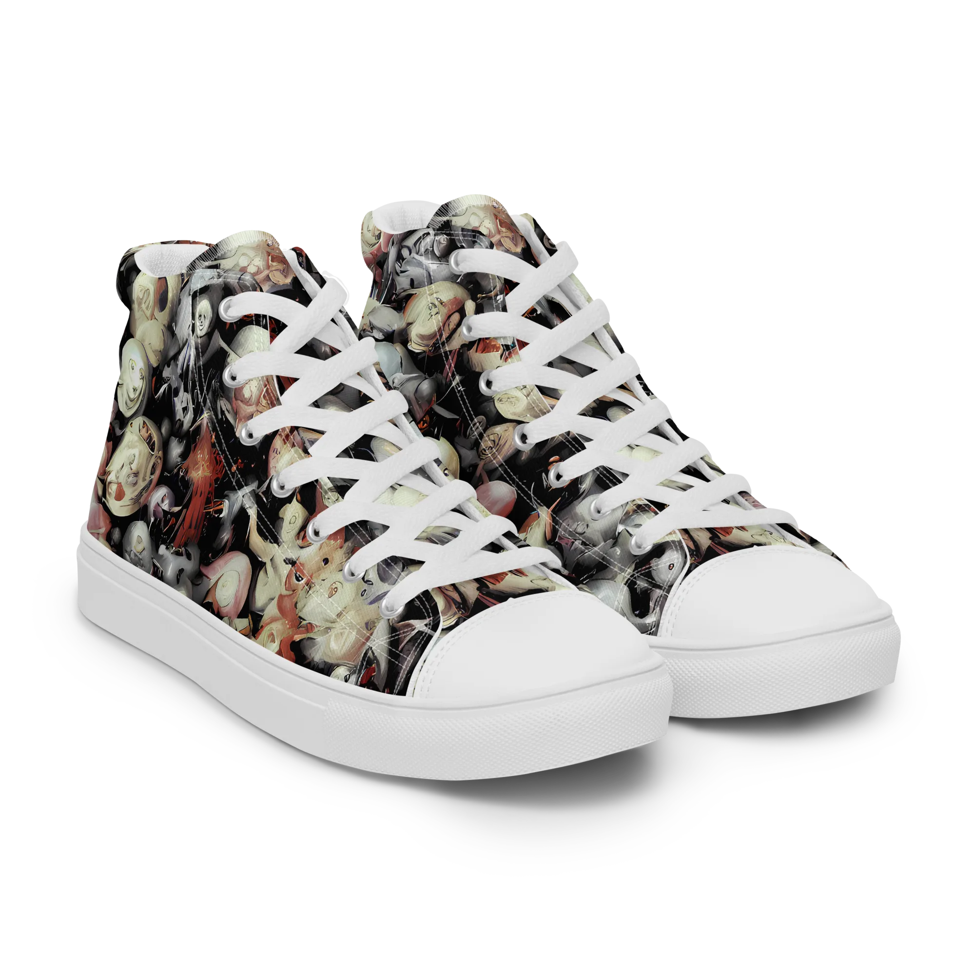 Nocturnal Oddities on Women's High Top Canvas Shoes — Right Front