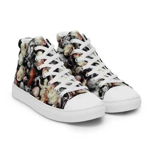 Nocturnal Oddities on a Women's High Top Canvas Shoes