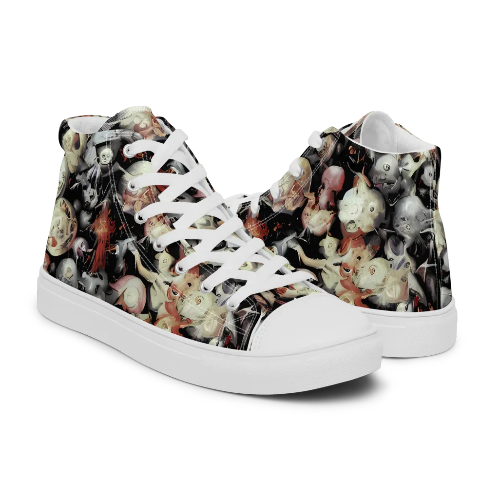 Nocturnal Oddities on Women's High Top Canvas Shoes — Right