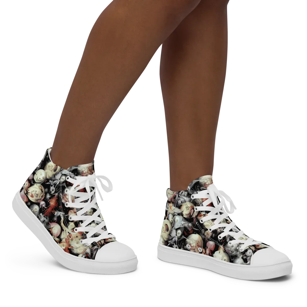 Nocturnal Oddities on Women's High Top Canvas Shoes — Right