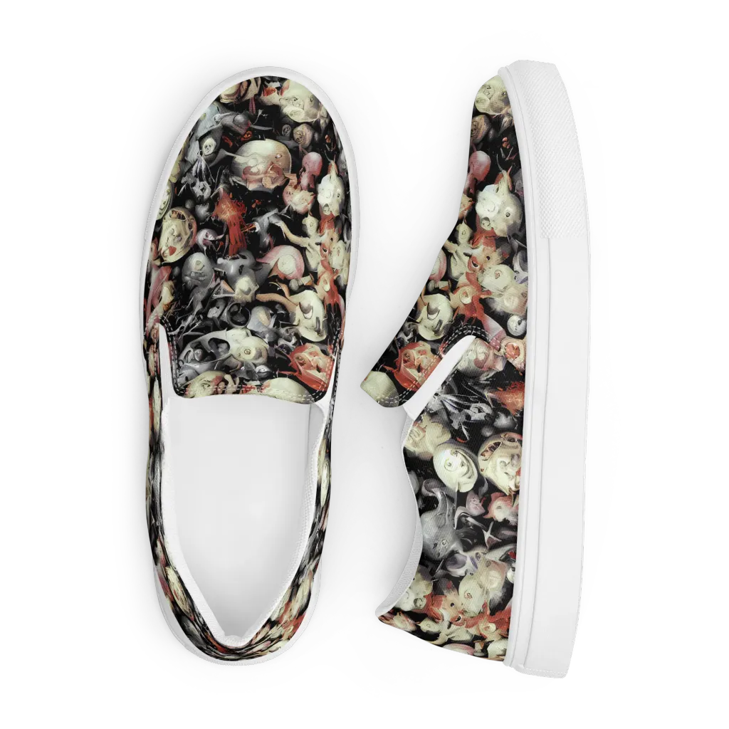 Nocturnal Oddities on Men's Slip-On Canvas Shoes — Front