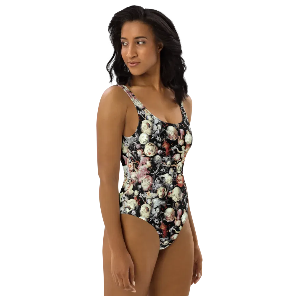Nocturnal Oddities on One-Piece Swimsuit — Right