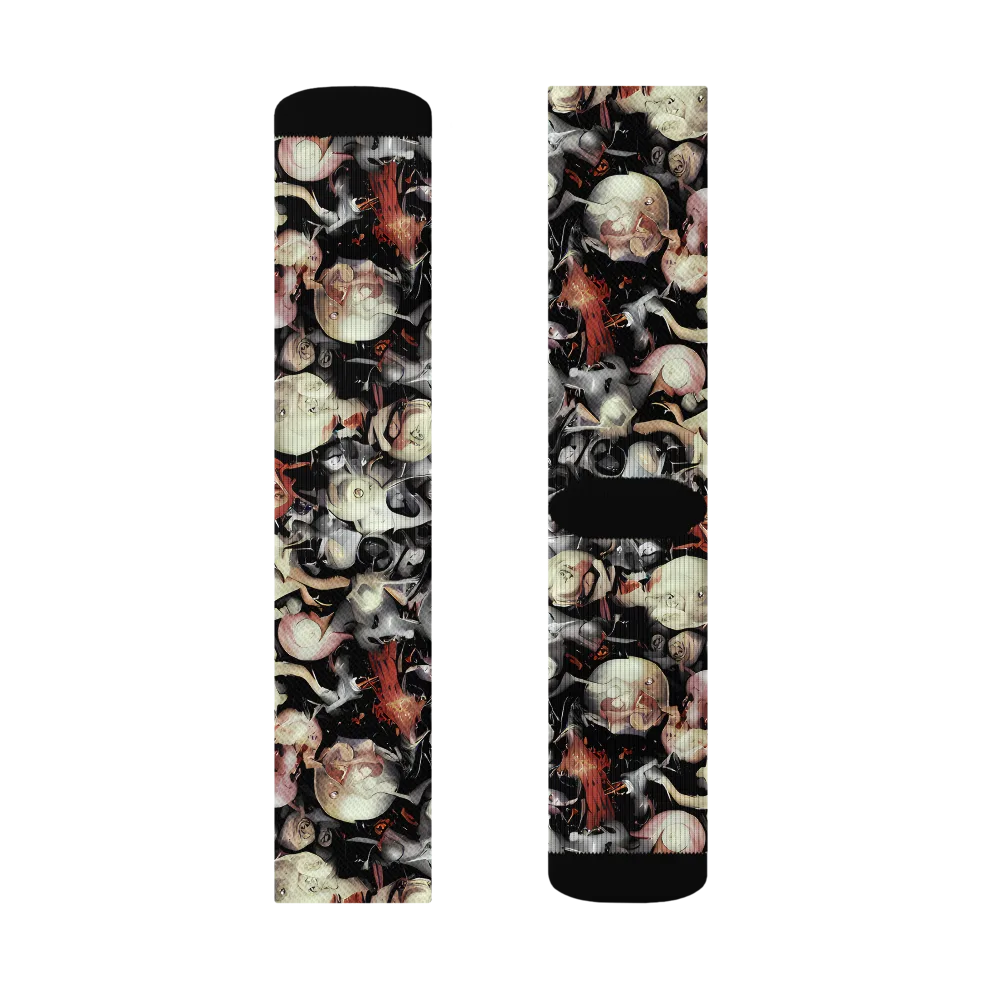 Nocturnal Oddities on Socks — Left Sock