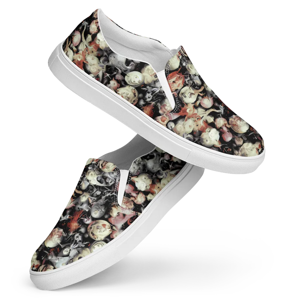 Nocturnal Oddities on Women's Slip-On Canvas Shoes — Front