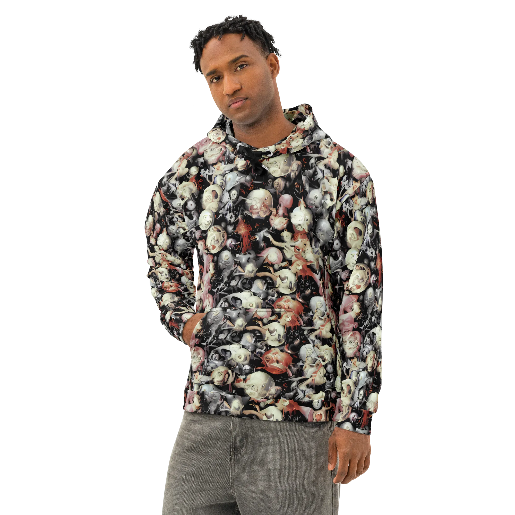 Nocturnal Oddities on Cotton Hoodie — Left Front