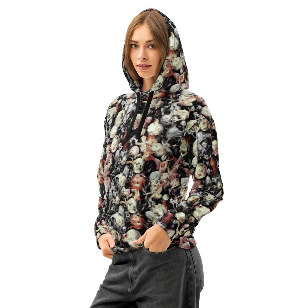 Nocturnal Oddities on Cotton Hoodie — Left Front