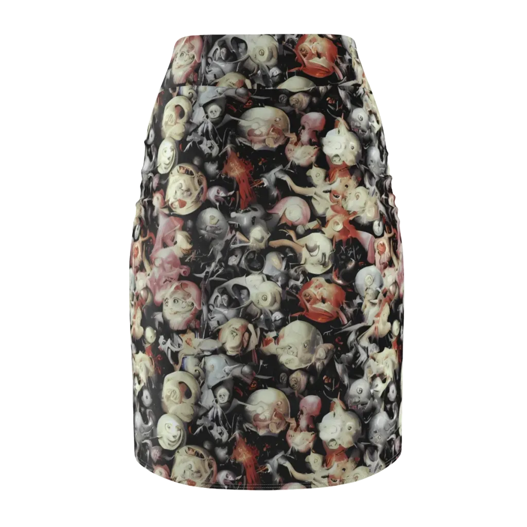 Nocturnal Oddities on Pencil Skirt — Back