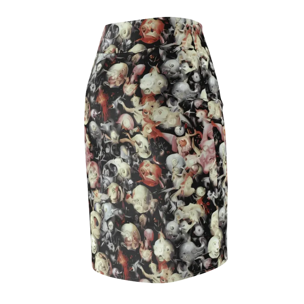Nocturnal Oddities on Pencil Skirt — Back Side