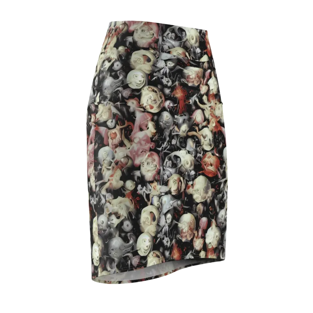 Nocturnal Oddities on Pencil Skirt — Front Side