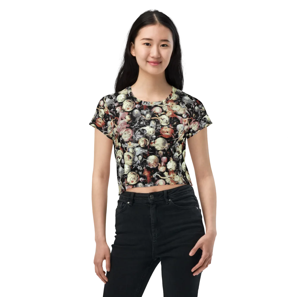 Nocturnal Oddities on Crop Tee — Front
