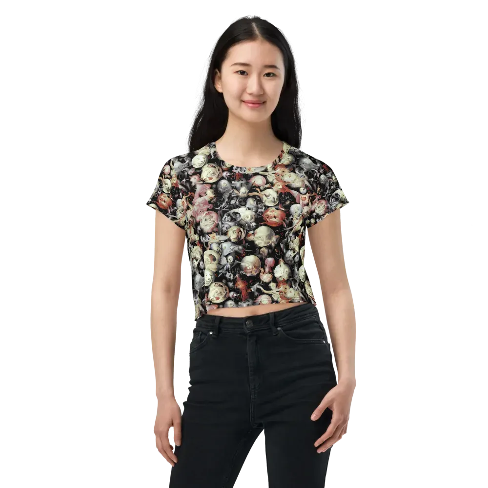 Nocturnal Oddities on Crop Tee — Front
