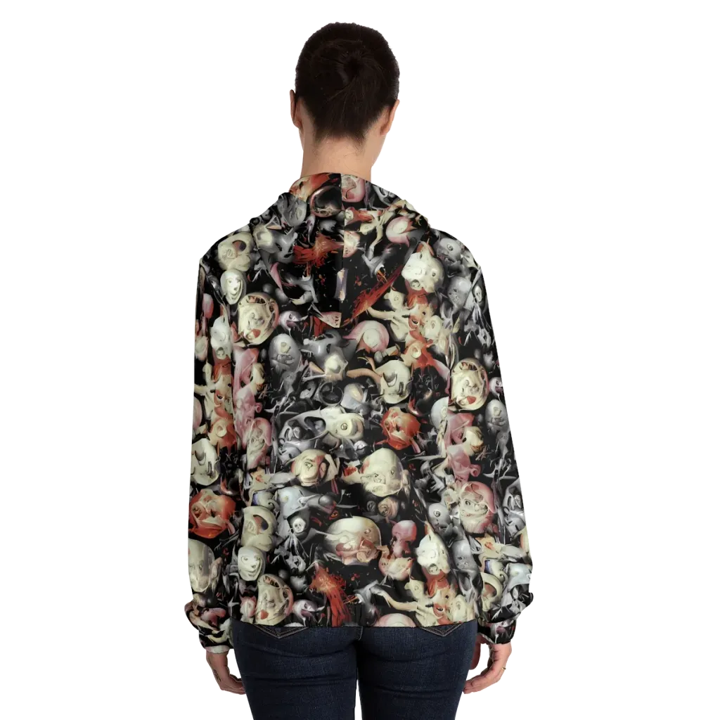 Nocturnal Oddities on Women's Full-Zip Hoodie — Back On Person