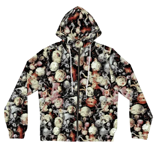 Nocturnal Oddities on a Women's Full-Zip Hoodie