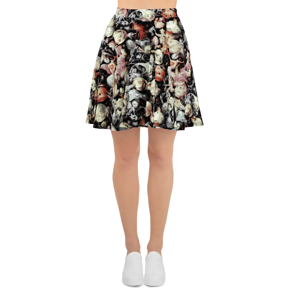 Nocturnal Oddities on Skater Skirt — Front