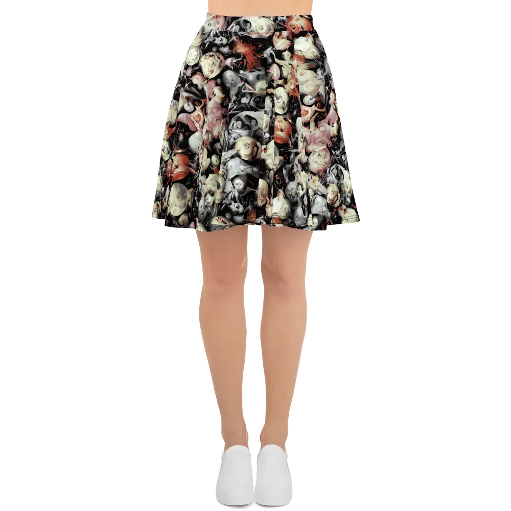 Nocturnal Oddities on Skater Skirt — Front